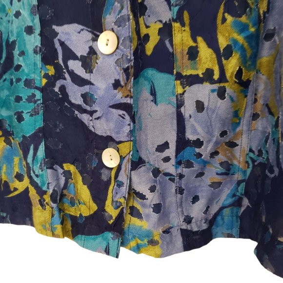 CT187a Ruby Rd. Favorites Blue Button Down Shirt 14P - Picture 4 of 5